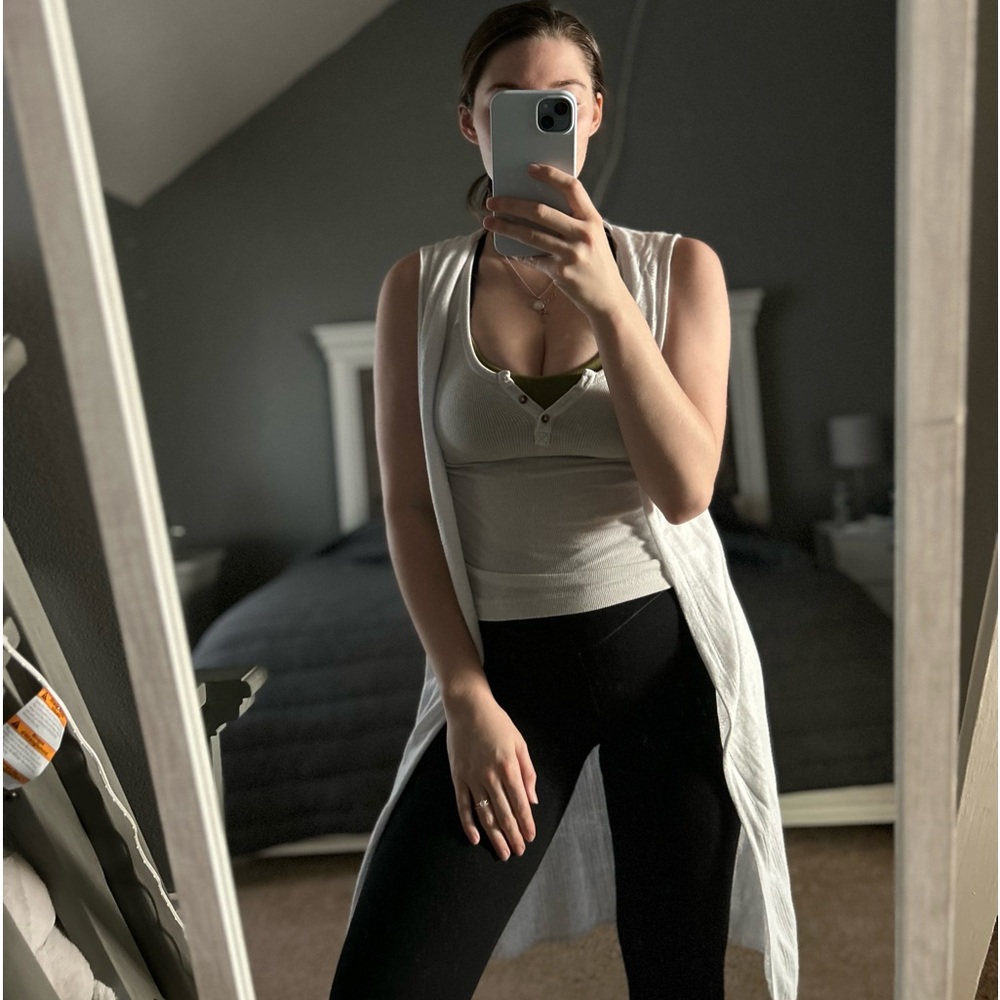 White hooded cardigan